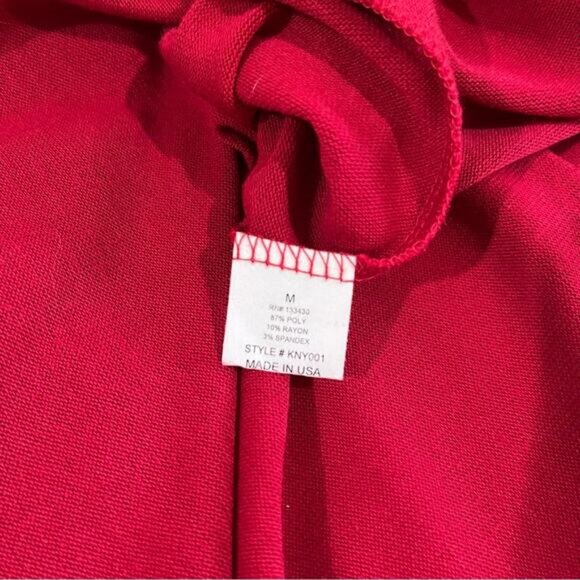 NEW Rags & Couture Longline Knit Midi Sweater Long Sleeve Tunic Dress M Red NWOT - Picture 12 of 15